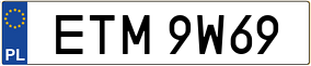 Trailer License Plate